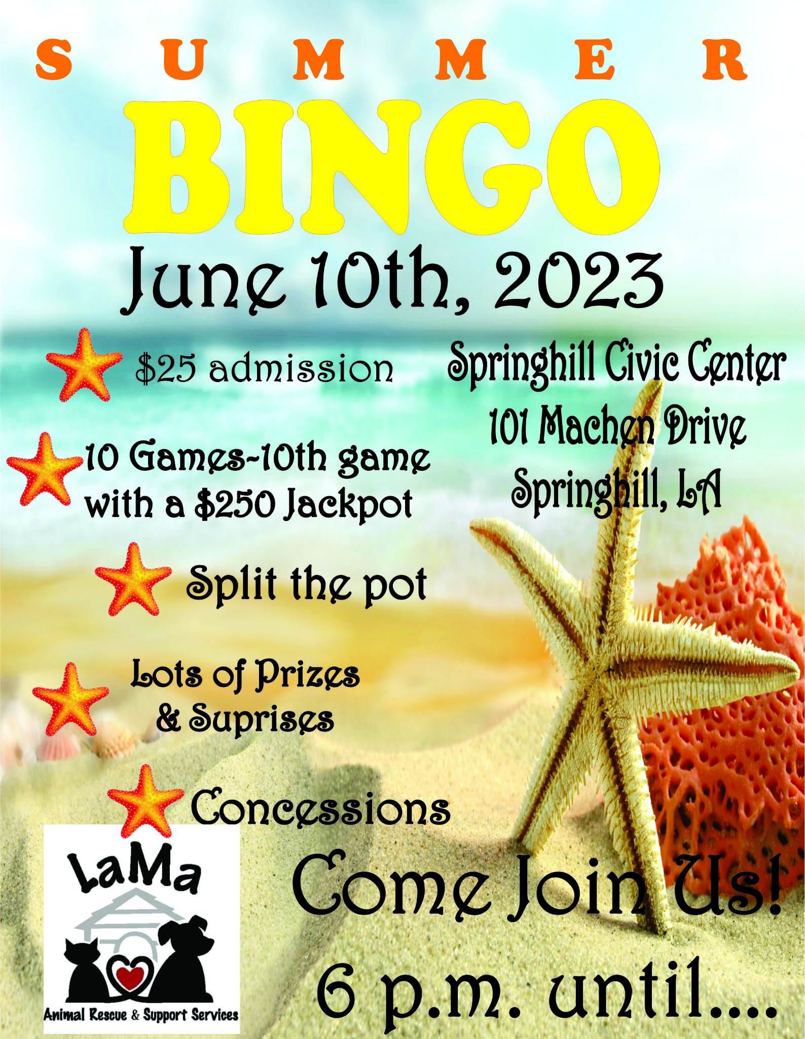 Summer Bingo Visit ster Parish Louisiana